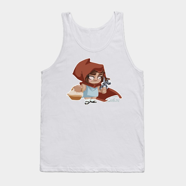 mini little red riding hood Tank Top by dgdodraw